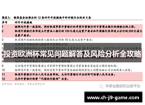 投资欧洲杯常见问题解答及风险分析全攻略 投资欧洲杯常见问题解答及风险分析全攻略
